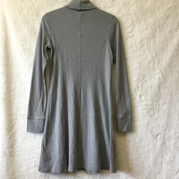 UpWest Gray Cozy Rib Long Sleeve Turtleneck Dress - Picture 11 of 12